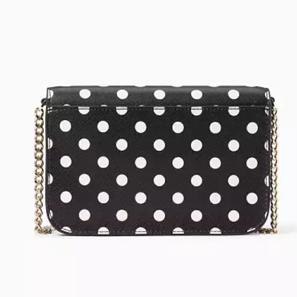 KATE SPADE POLKA DOT CROSSBODY BAG SILVER - Picture 5 of 6